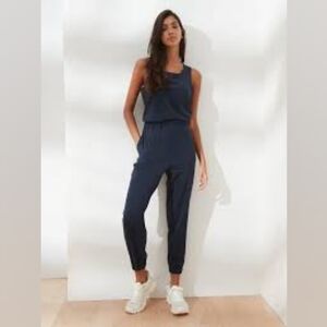 Banana Republic Cinched-Waist Active Jumpsuit, Hyper Navy (Dark Navy Blue)